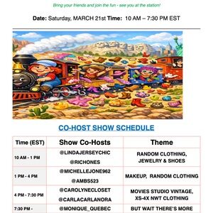 Like for live co-host show 3/21